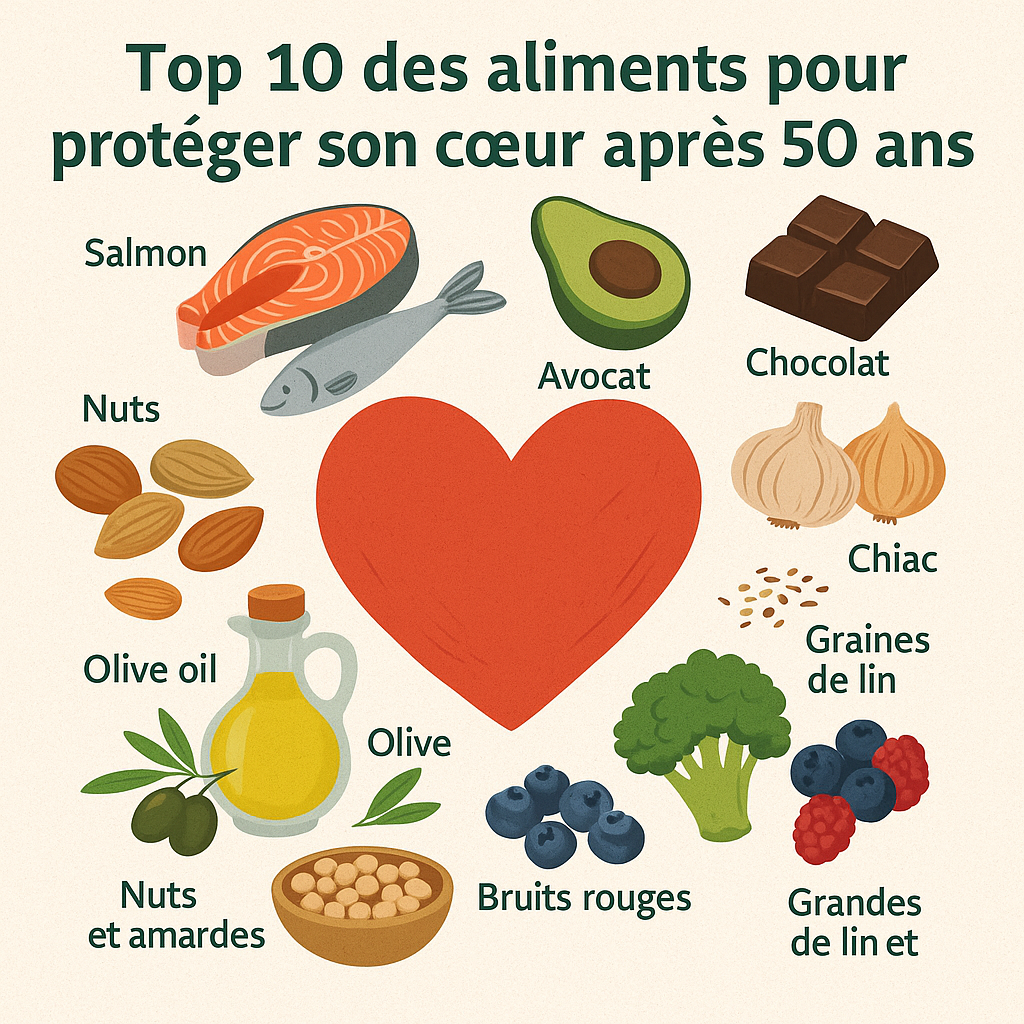 aliments pour protéger son coeur après 50 ans